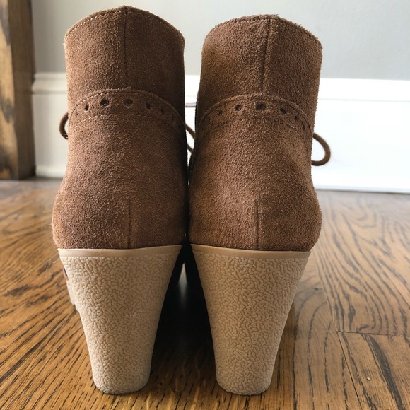 MIA Raphaella Wedge Booties Rust Brown - Picture 3 of 5